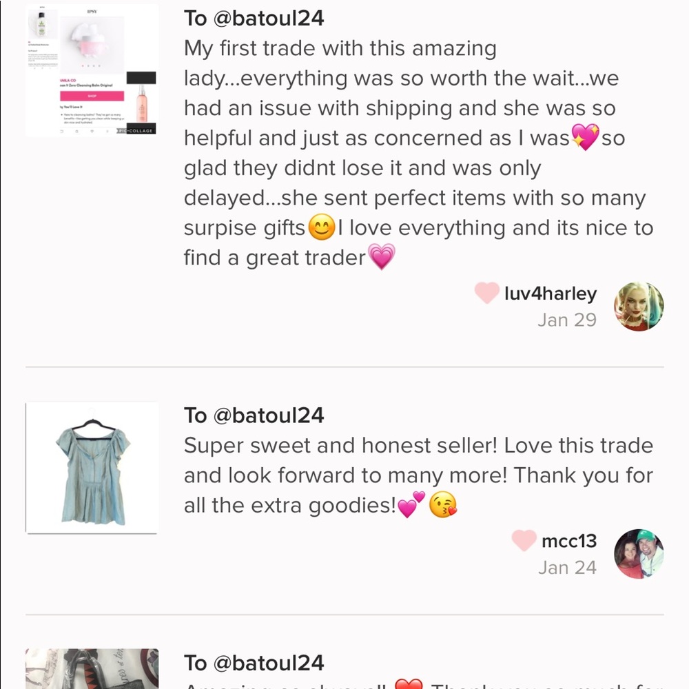 Recent Love Notes